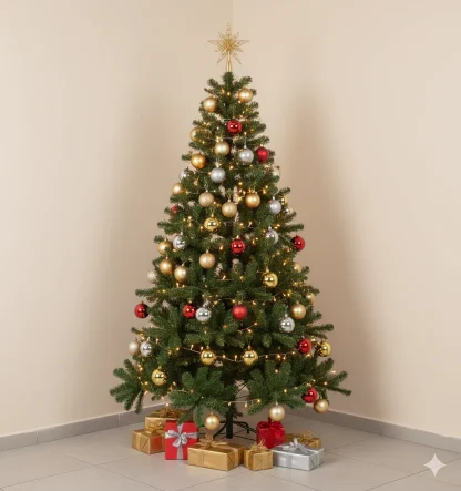 Árbol de Navidad Verde Pino 2.10m - 1000 Ramas - Imagen 2